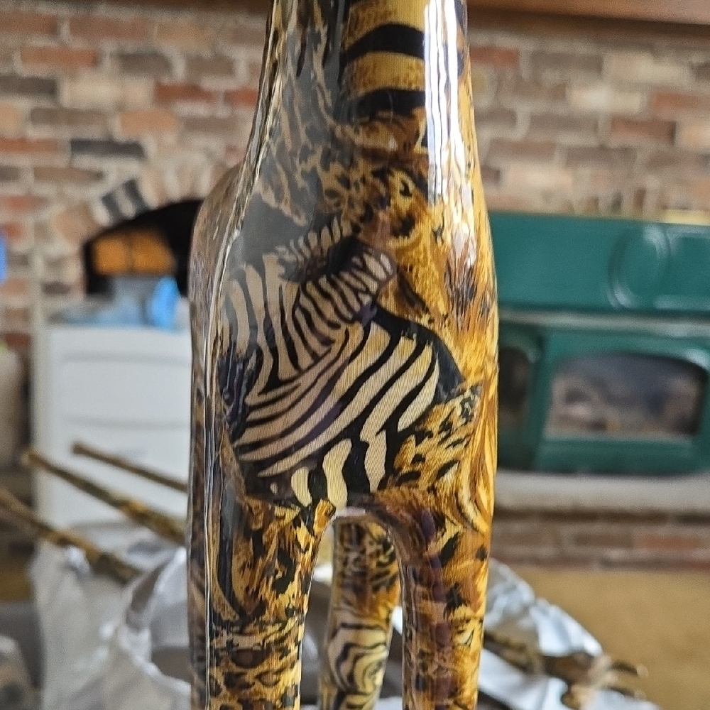 Tall Ceramic Giraffe Sculpture - Picture 3 of 5